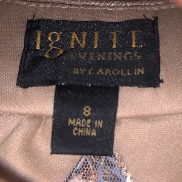 FLAWLESS GOLD DRESS SIZE 8 SEQUINS ALL THROUGHOUT! - Picture 5 of 5